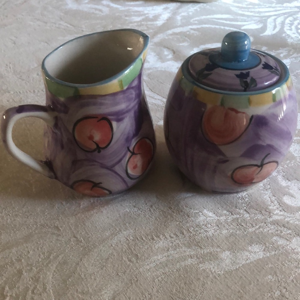 Emerald Collection Creamer and Sugar Bowl